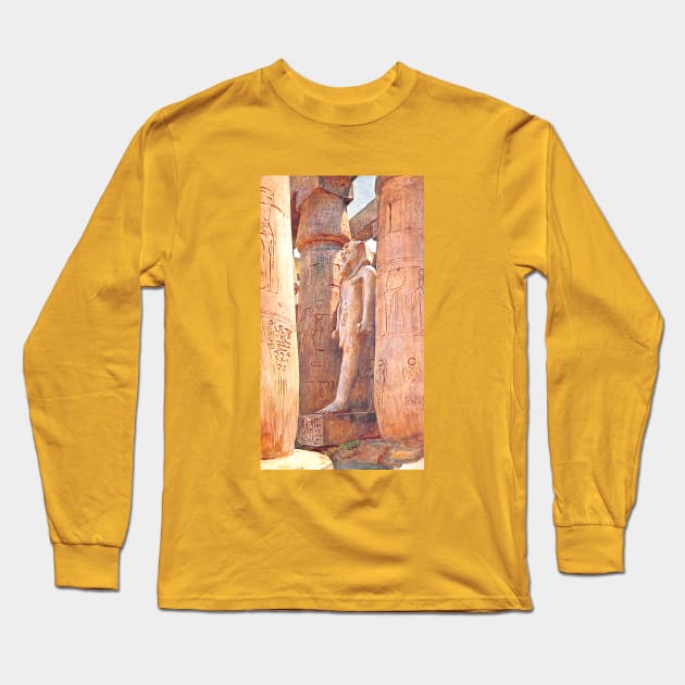 Statue Of Ramses II at Luxor Temple in Egypt Long Sleeve T-Shirt by Star Scrunch